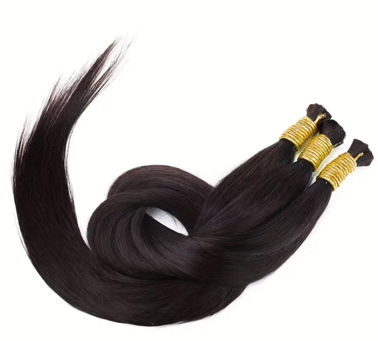 Human Hair Straight Braiding Knotless/ Boho Extension