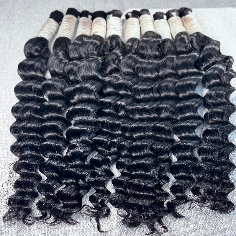 Human Hair Deep Wave Braiding Knotless/ Boho Extension