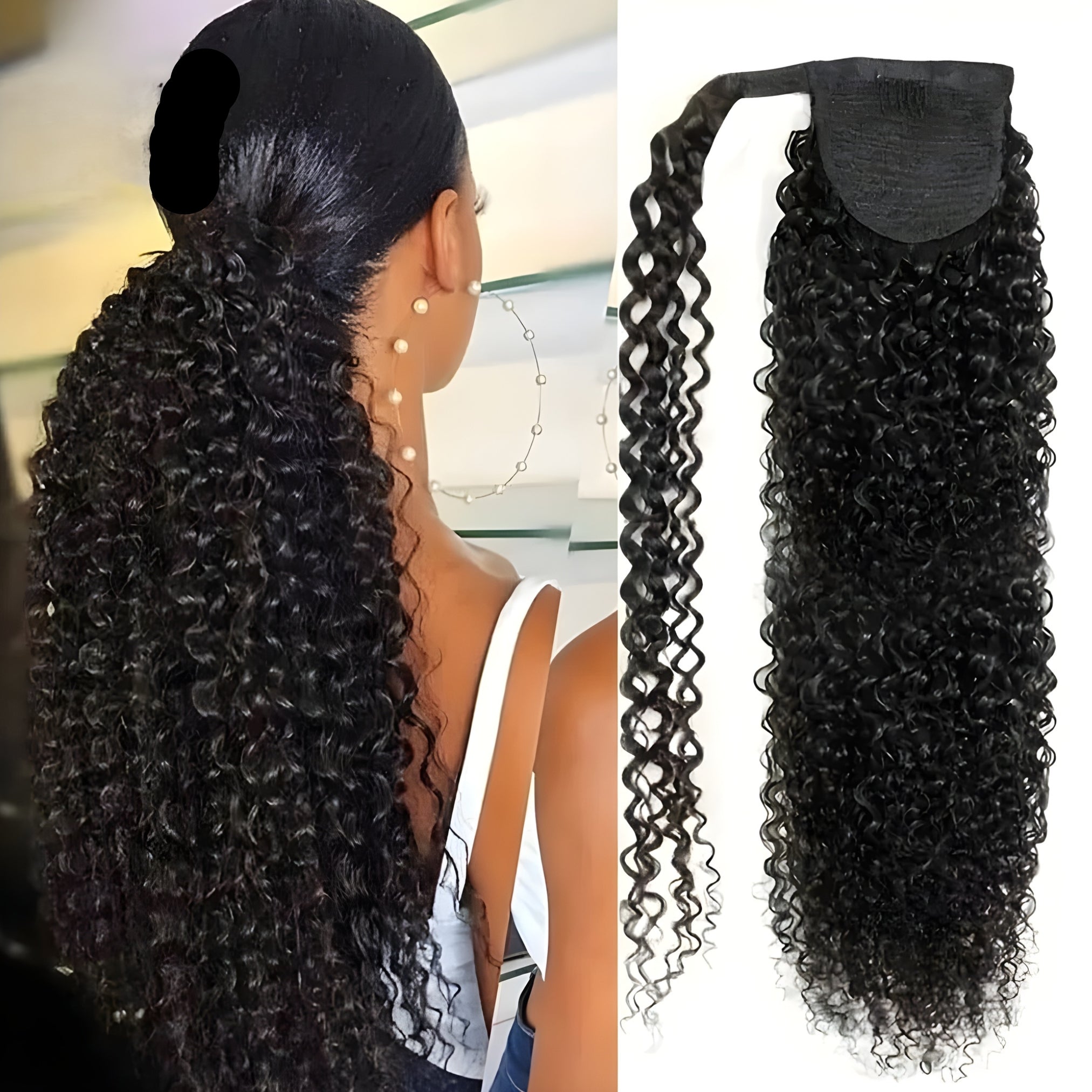 Deep Wave Ponytail Clip-In