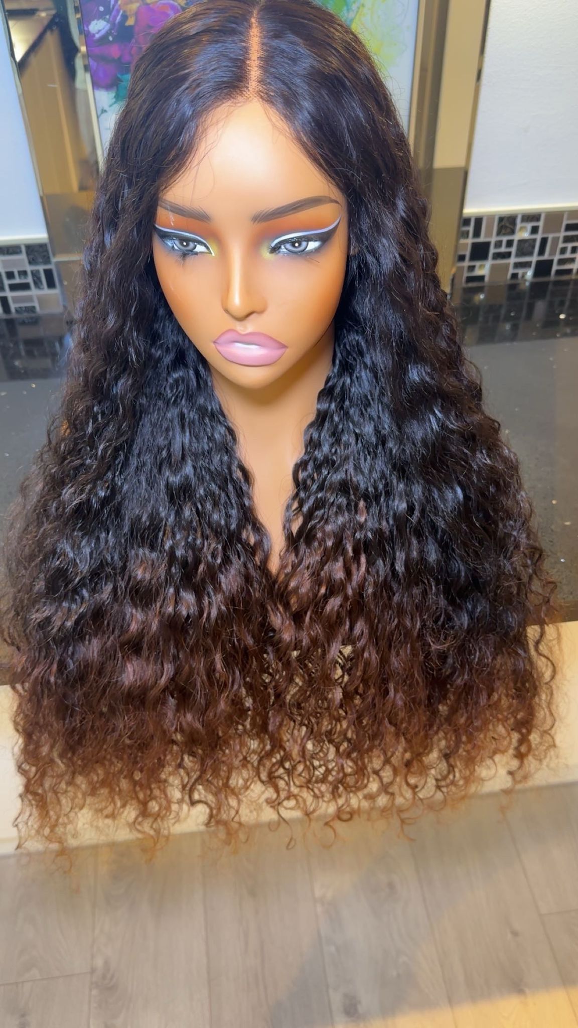 Deep Curly Ombre Wig - HD Lace 5x5